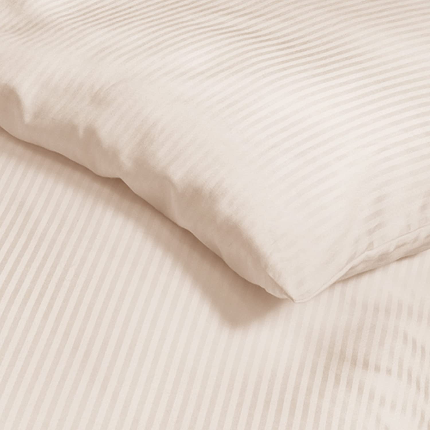 cream satin stripe duvet cover